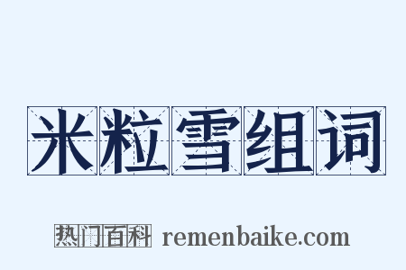 米粒雪组词是什么意思的图片